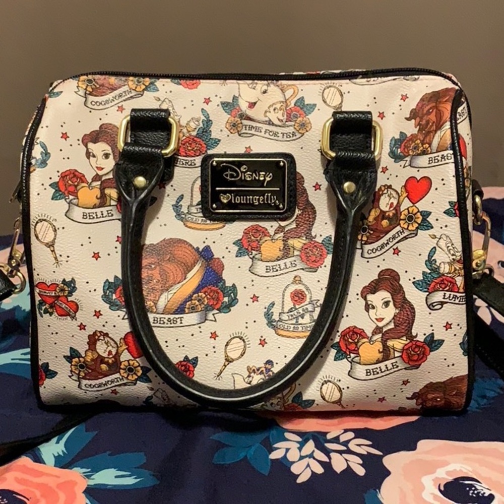 Disney loungefly beauty and the beast purse